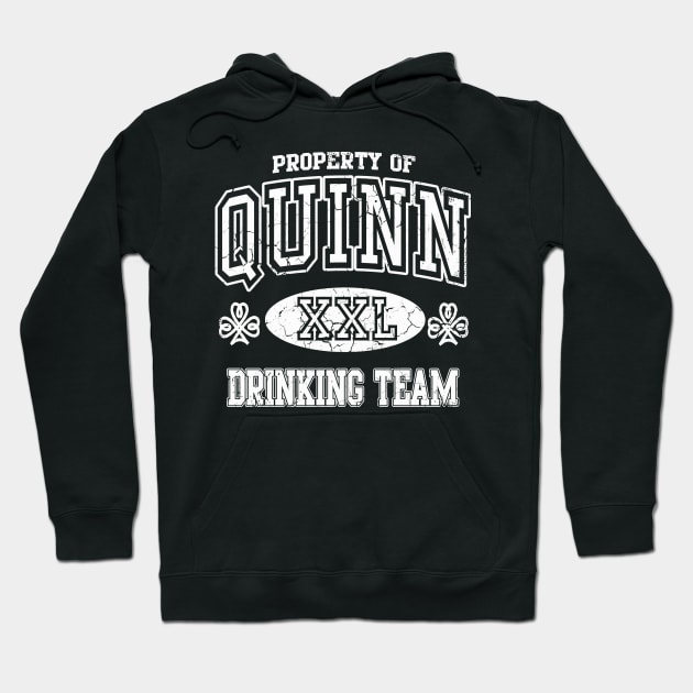 Quinn Irish Drinking Team St Patricks Day Hoodie by E